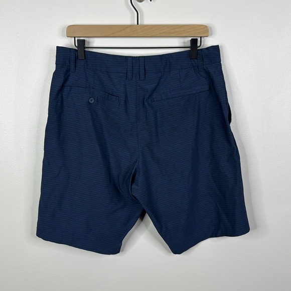 Hang Ten Men's Navy Blue Plaid Flat Front Hybrid Shorts Size 32 - Picture 6 of 7